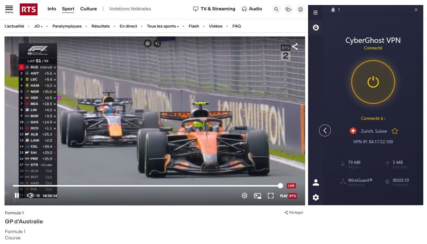 RTS Formule 1