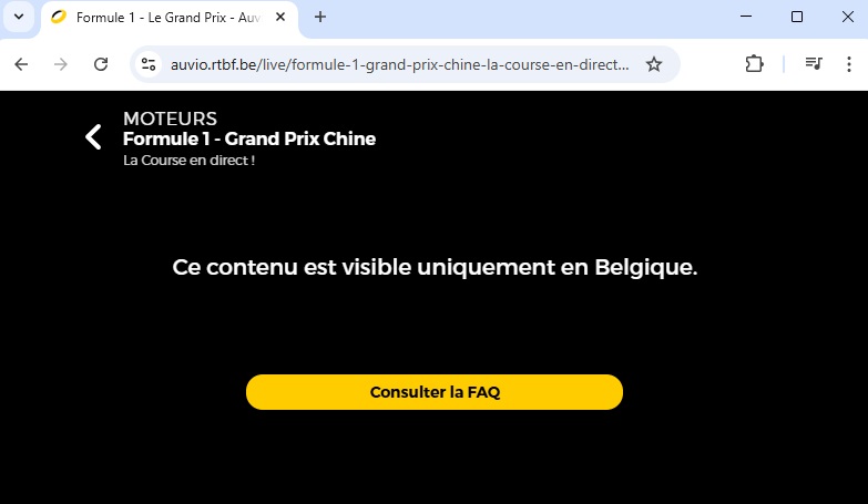 restriction zone géographique RTBF