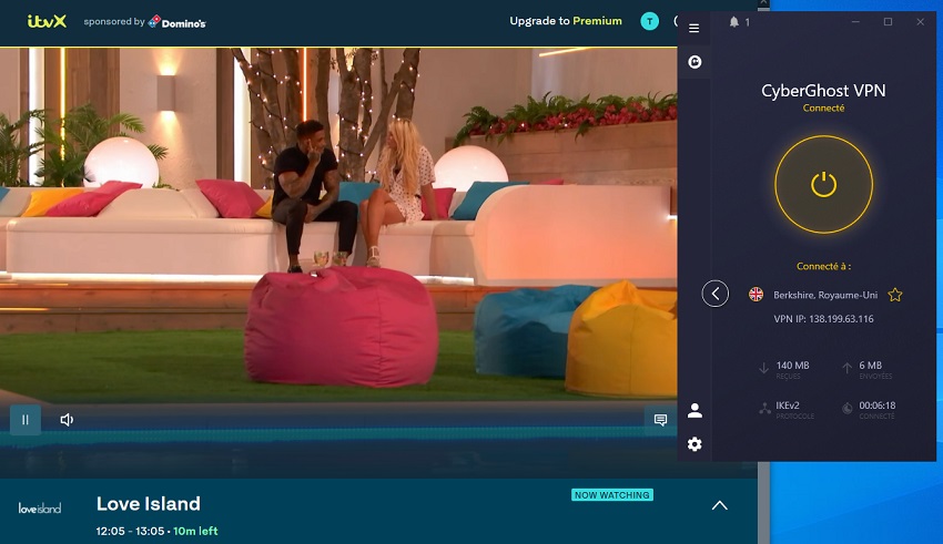 Accès à ITV grâce au VPN