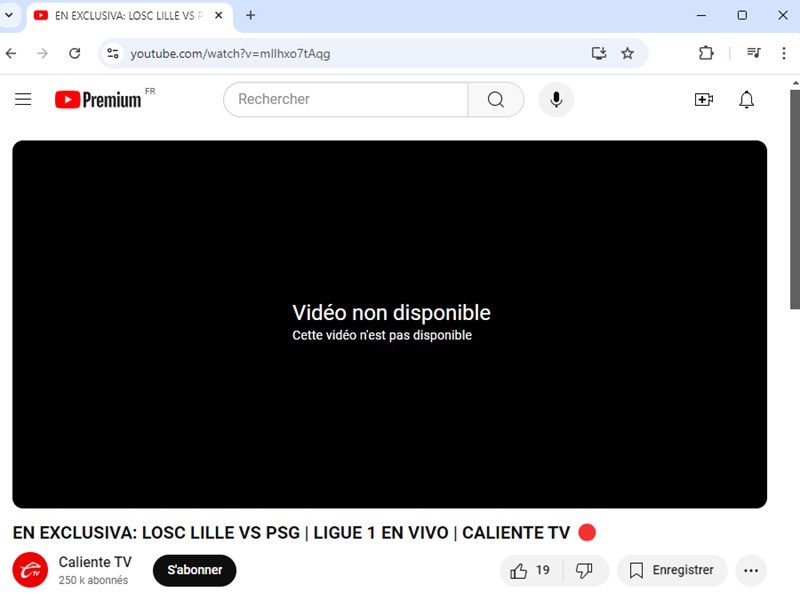 Caliente TV vidéo non disponible