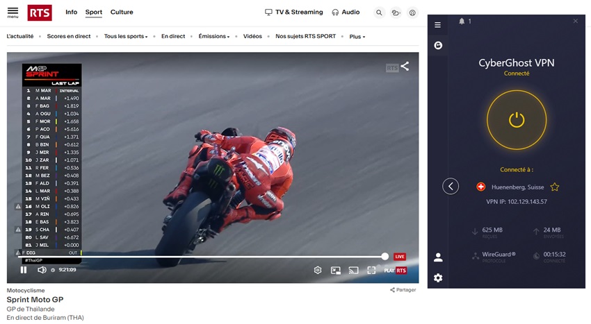 MotoGP sur RTS Sport