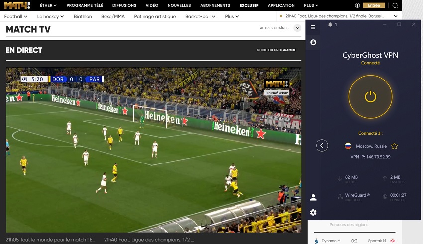 MatchTV en France